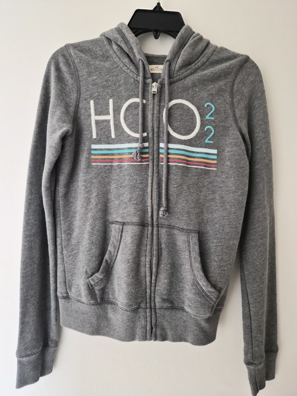 Hollister Grey Full-Zip Hoodie - Size S (Like New)